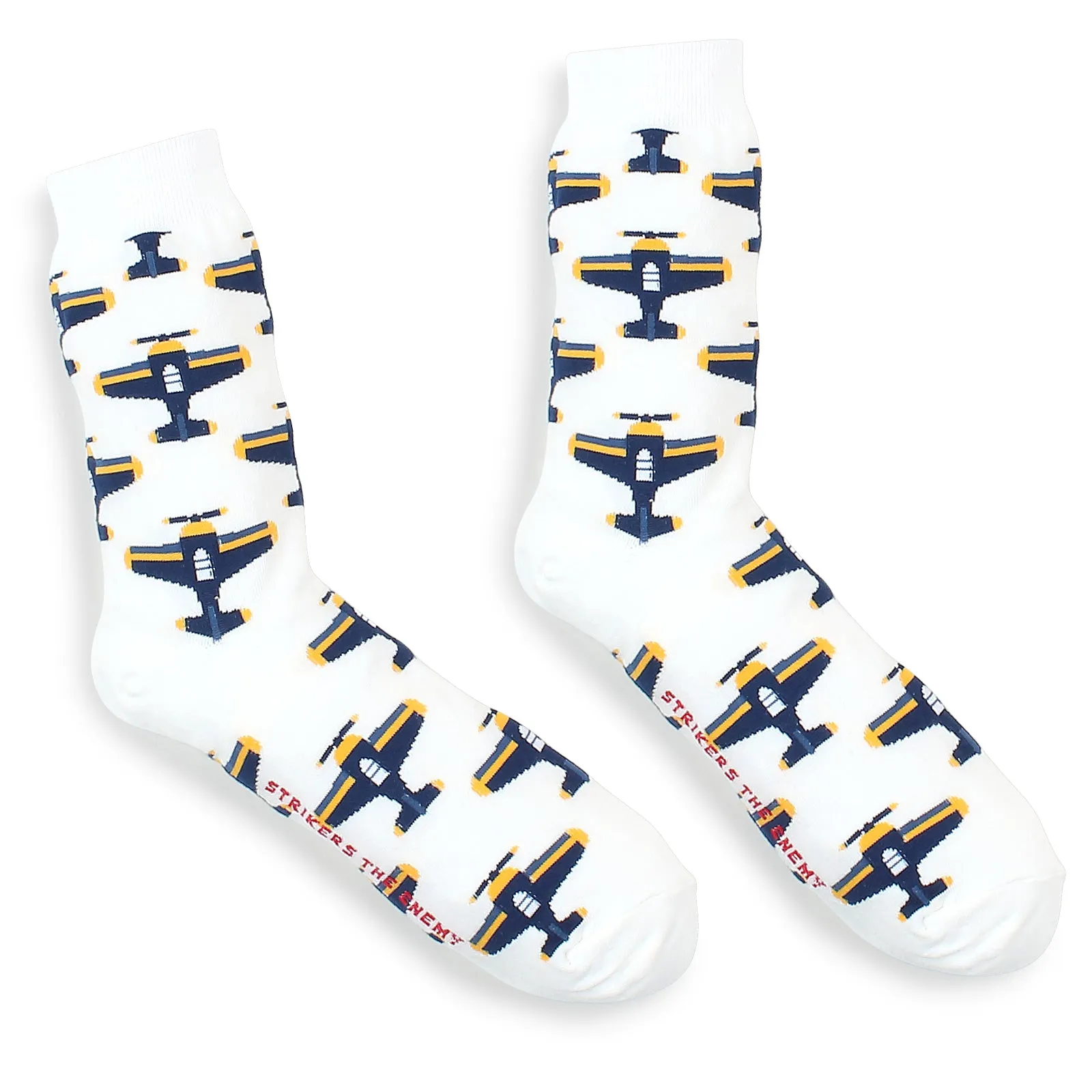 (4 Pairs) Men Air Force Pattern Fashion Socks with Fine Cotton NN14