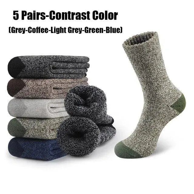 5 Pack of Men's Merino Wool Socks