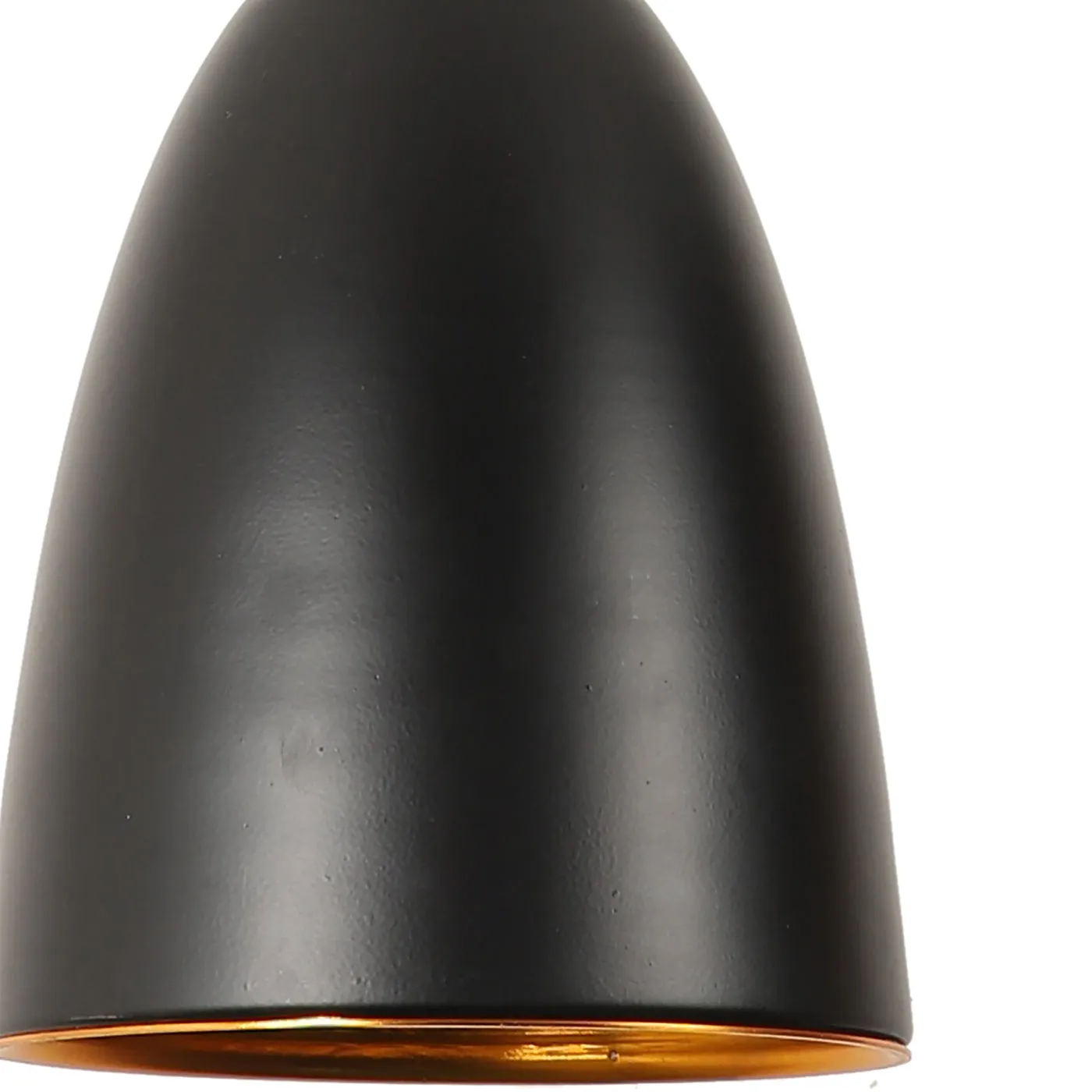 Black Metal Hanging Light - HL-012-HL-BK-GD - Included Bulb