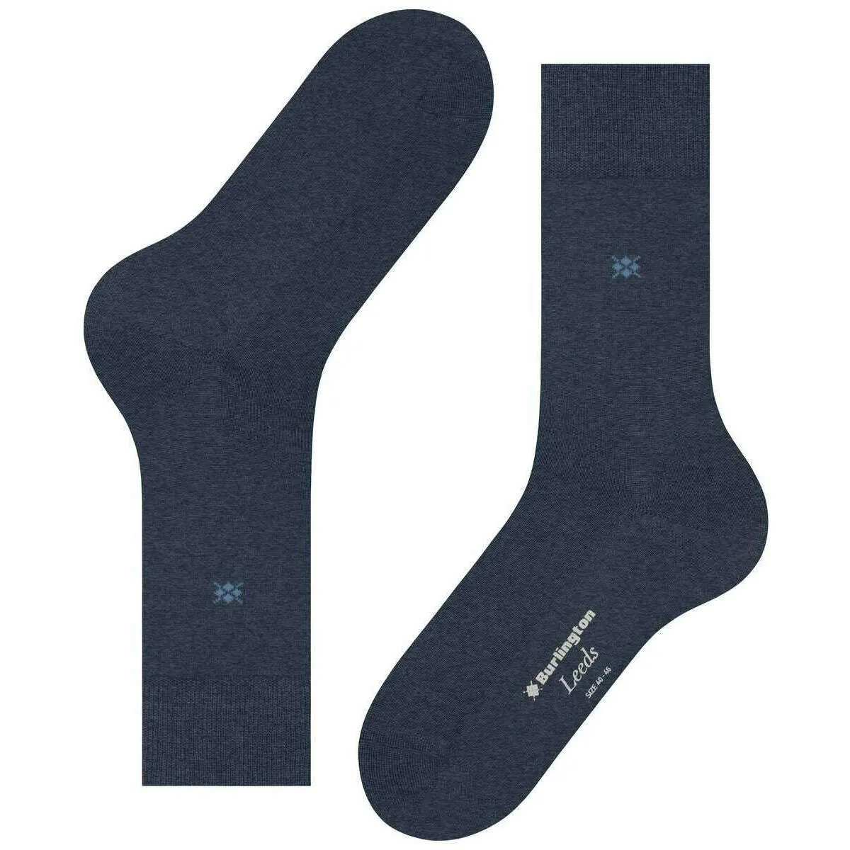 Burlington Leeds Socks - Dark Blue Mel