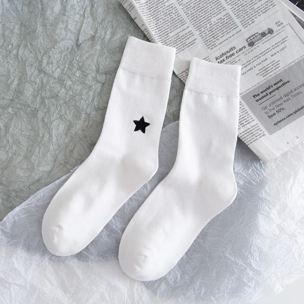 Casual Socks With Embroidery