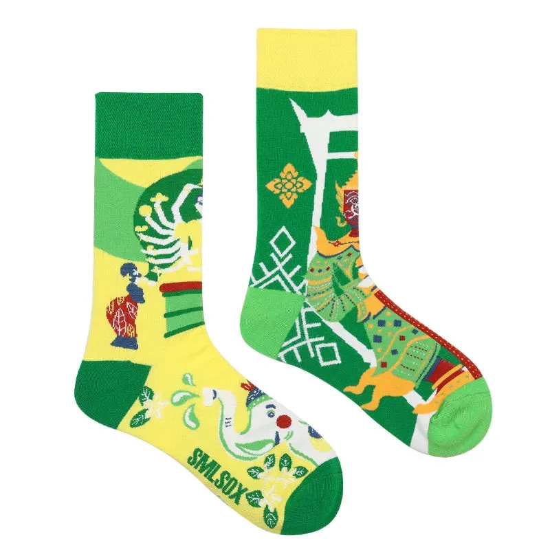 Cool Jacquard Cartoon Socks