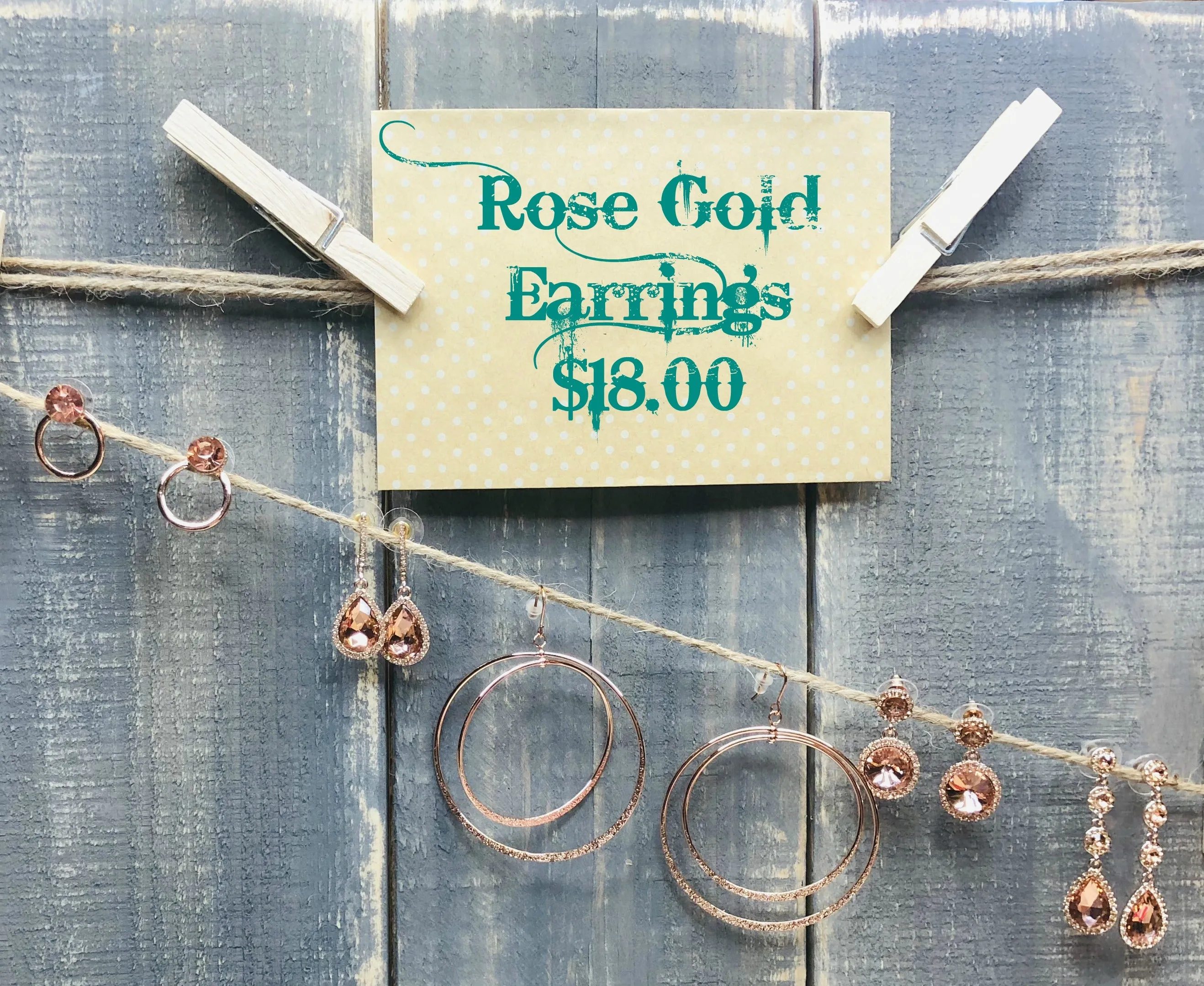 Dainty Rose Gold Earrings: Multiple Styles