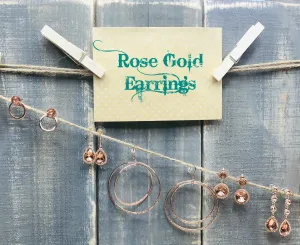 Dainty Rose Gold Earrings: Multiple Styles