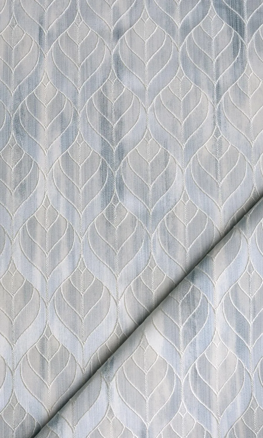 'Deep Faith' Petal Patterned Window Blinds (Silvery Blue)