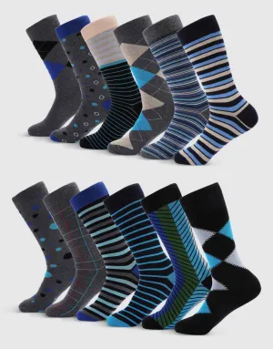 Dobonair Pop Dress Crew Socks 12 Pack