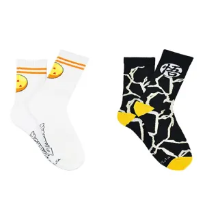 Dragon Ball Z Lightening And Goku, 4 Star Anime 2 Pack Crew Socks
