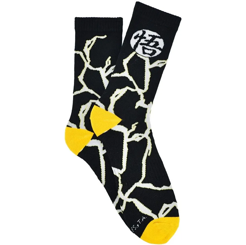 Dragon Ball Z Lightening And Goku, 4 Star Anime 2 Pack Crew Socks