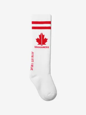 Dsquared2 Kids Sports Edition.07 Socks In Red