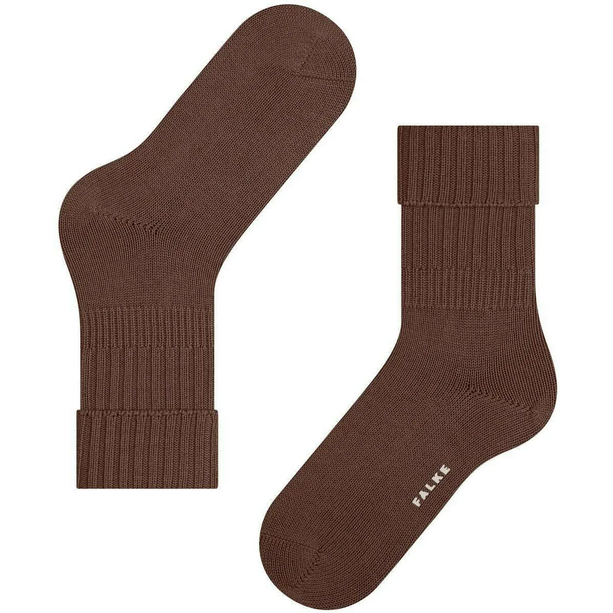 Falke Striggings Rib Boot Socks - Cinnamon Brown