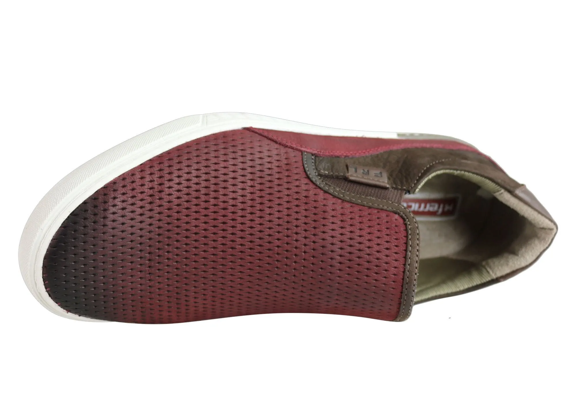Ferricelli Kelvin Mens Leather Slip On Casual Shoes Made In Brazil