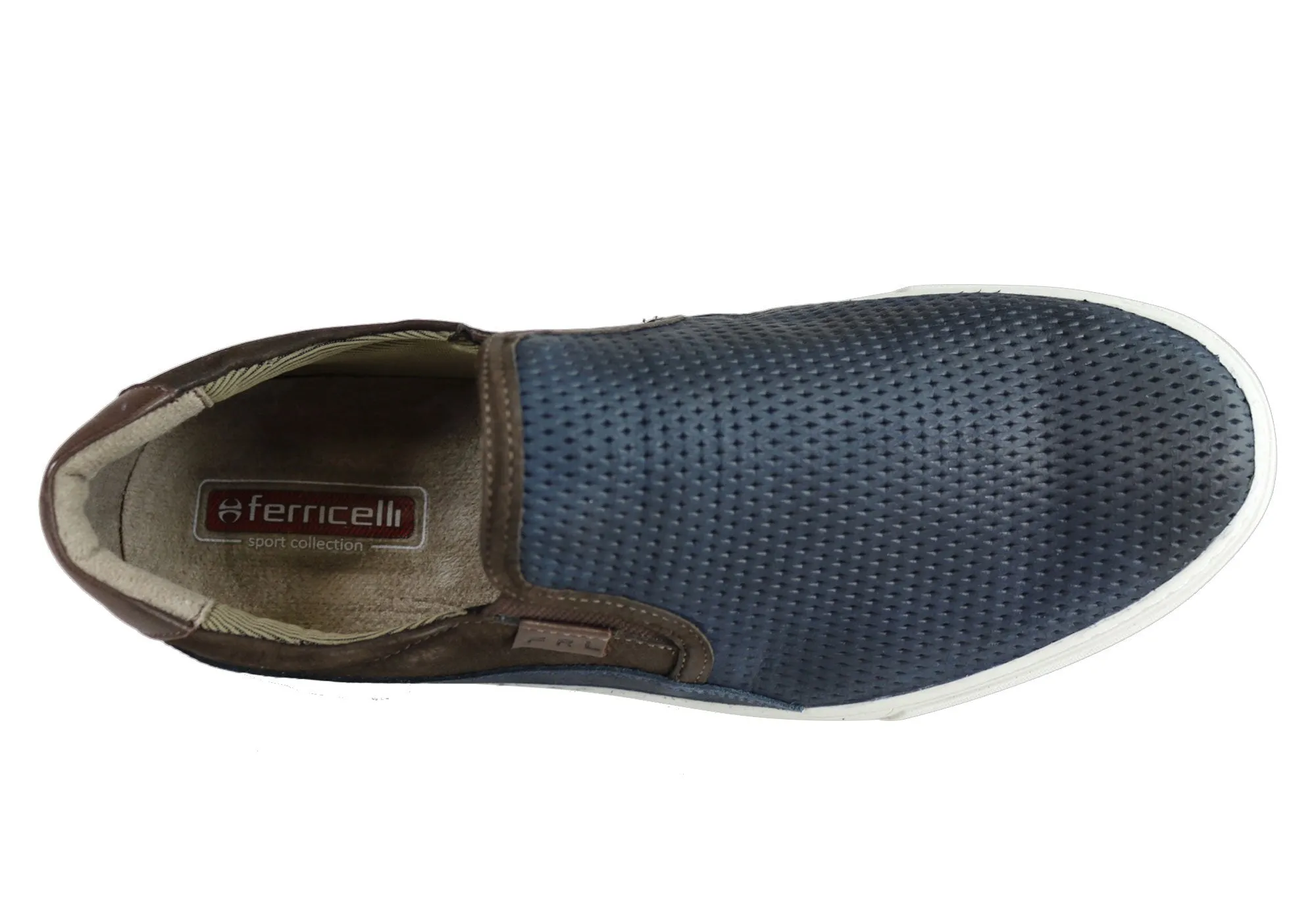 Ferricelli Kelvin Mens Leather Slip On Casual Shoes Made In Brazil
