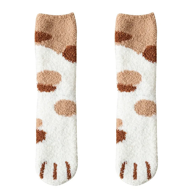 Fuzzy Neko Paw Socks