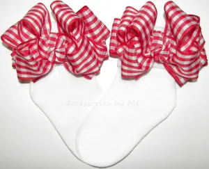 Gingham Plaid Bow Socks