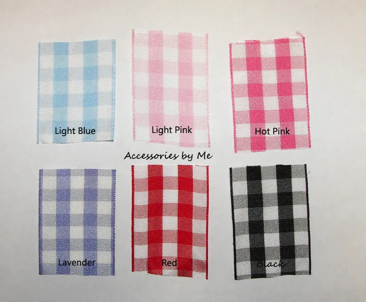 Gingham Plaid Bow Socks