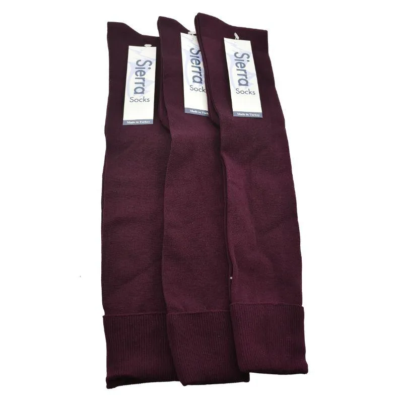 Girl's Uniform Knee High Socks, Women's Flat Knit Opaque Knee High Socks 3-Pair Packs