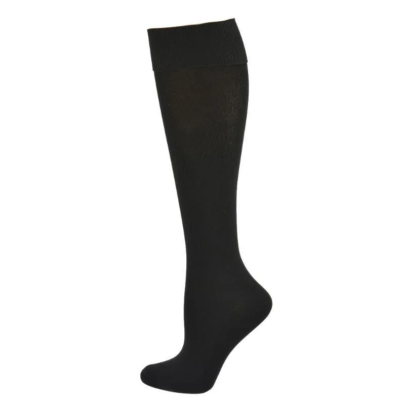 Girl's Uniform Knee High Socks, Women's Flat Knit Opaque Knee High Socks 3-Pair Packs