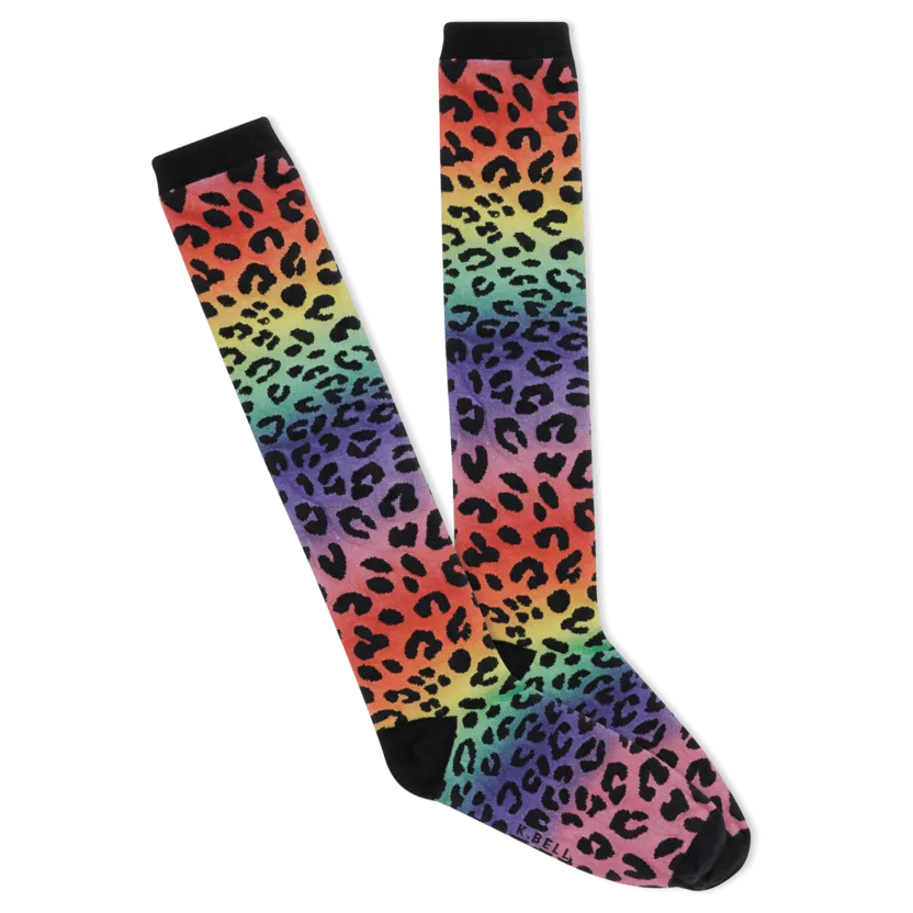 Gradient Leopard Women's Knee High Socks