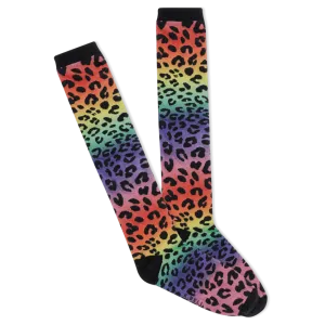 Gradient Leopard Women's Knee High Socks