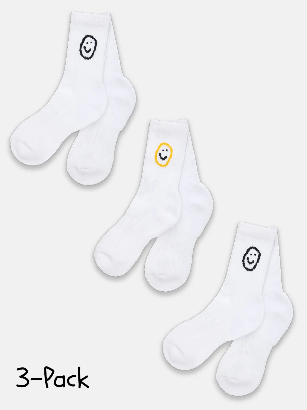 Happiness Crew Socks (3-Pack)