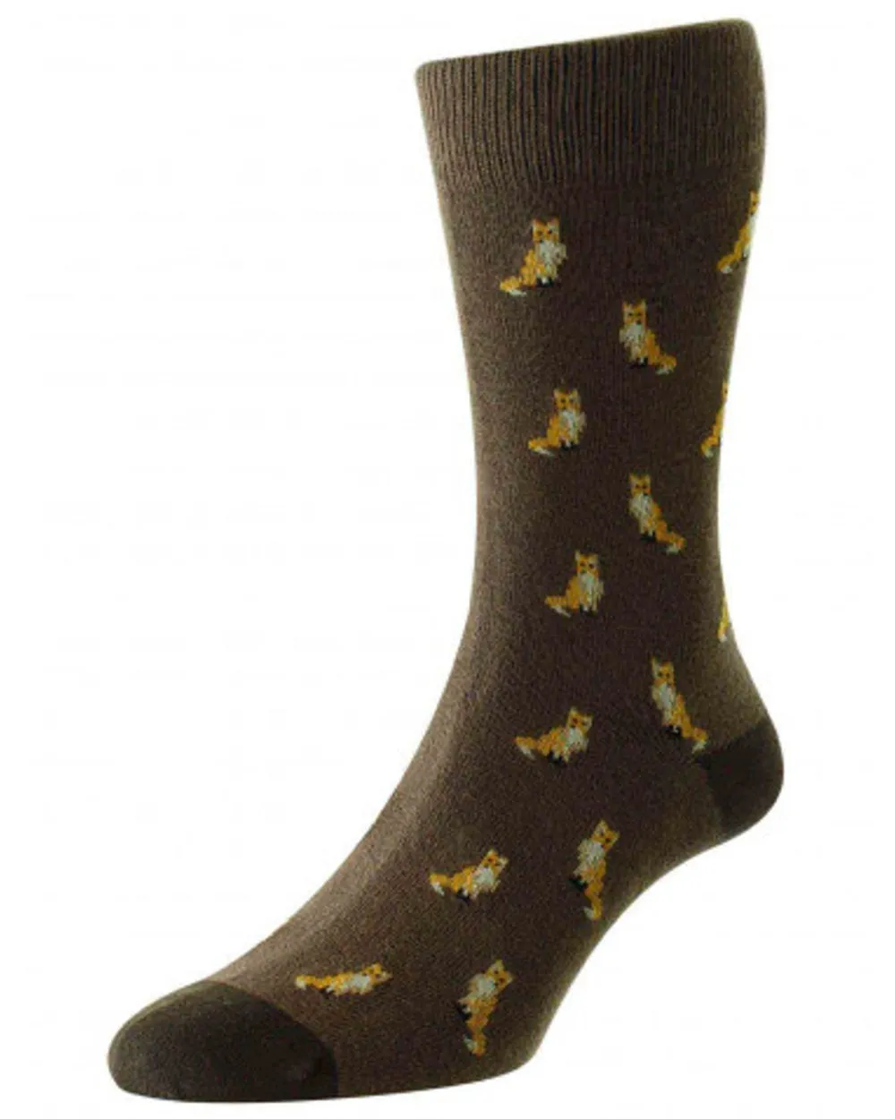 HJ Hall Fox Motif Mens Cotton Rich Socks