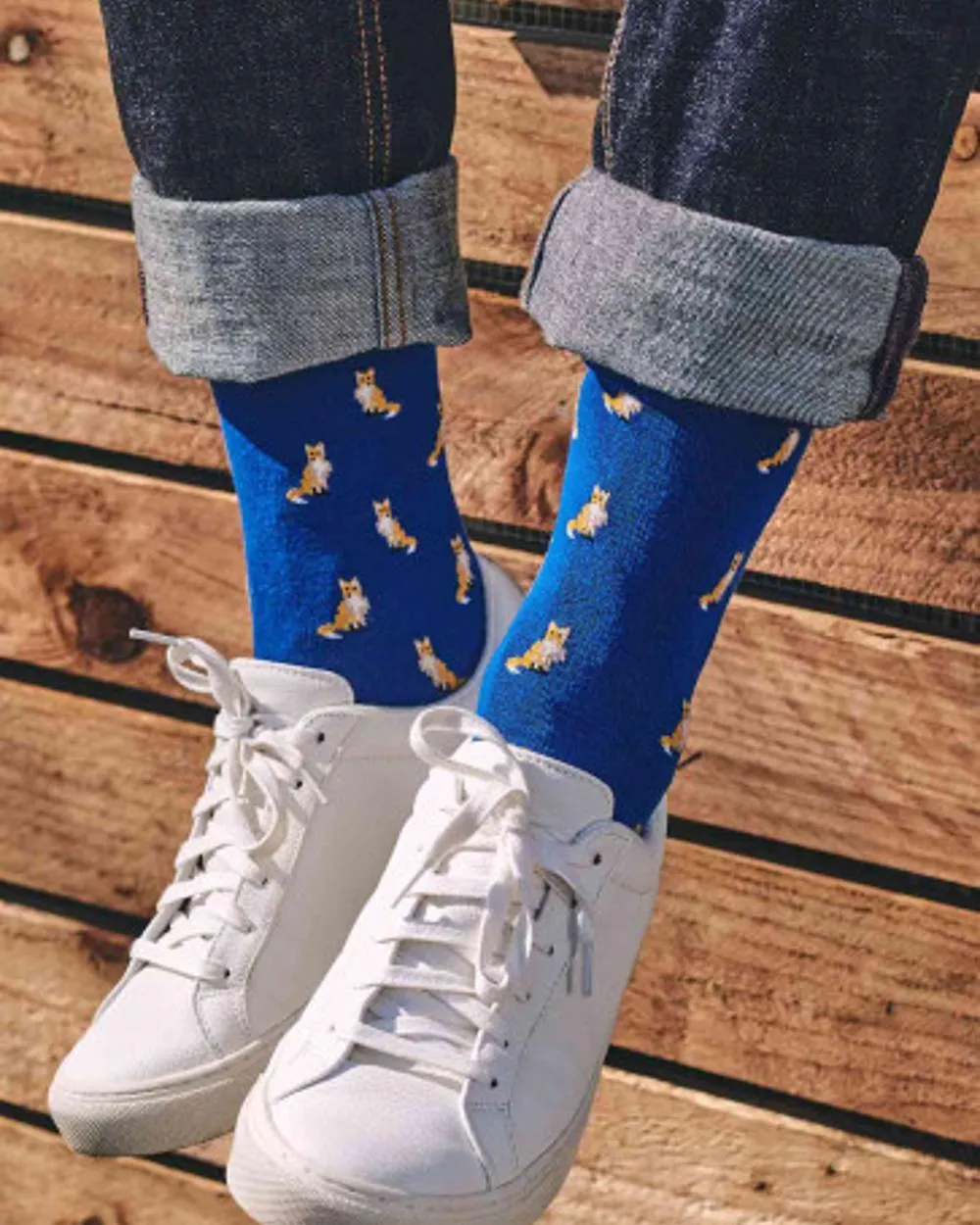 HJ Hall Fox Motif Mens Cotton Rich Socks