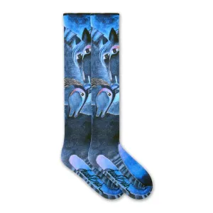 Indigo Horses 360 Socks Women's Knee High Sock