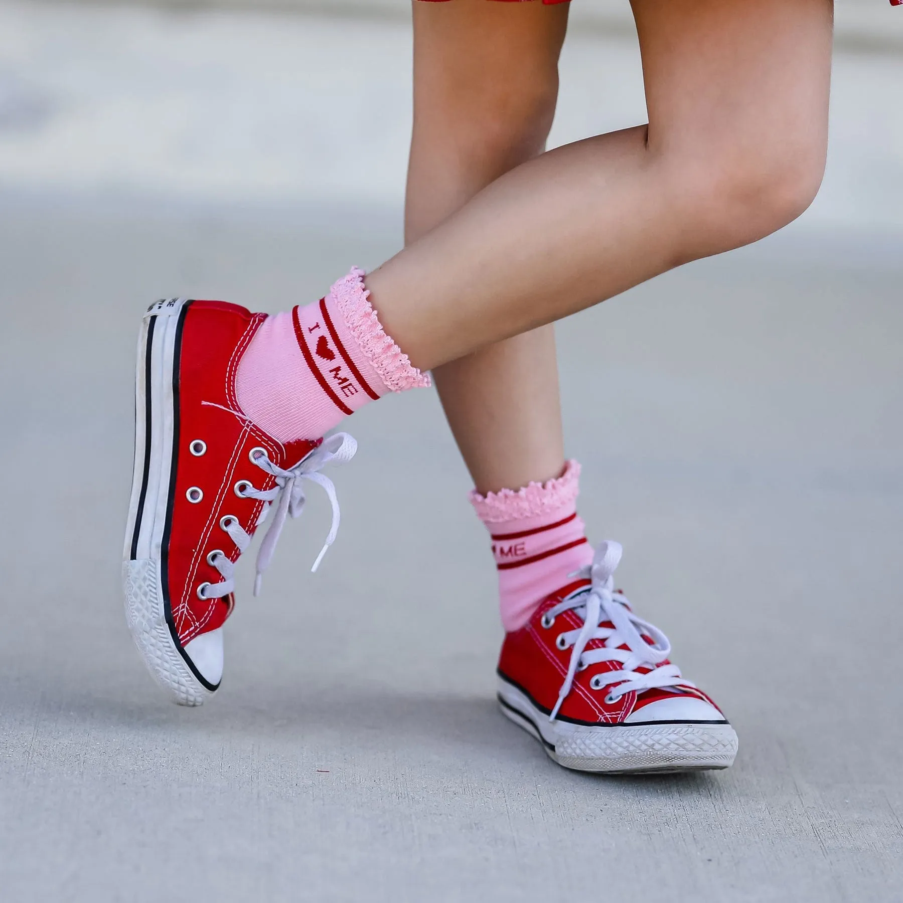 Lace Midi Sock 3-Pack - Valentine's