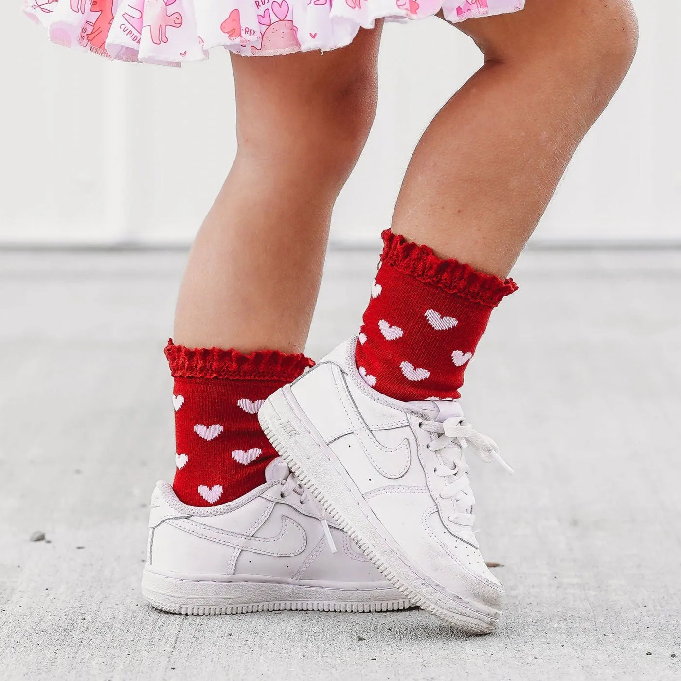 Lace Midi Sock 3-Pack - Valentine's