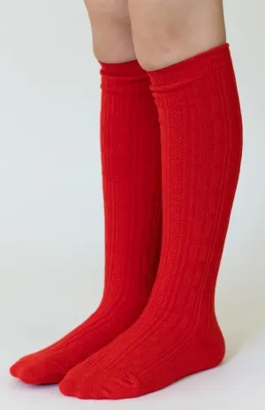 Little Stocking Co Knee High Socks - Bright Red
