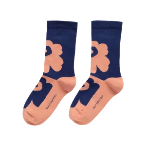 Marimekko Pirtti Unikko Socks, dk.blue/lt.pink