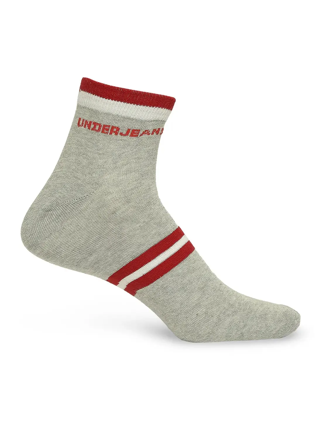 Men Premium Black & Grey Melange Ankle Length Socks - Pack Of 2 - Underjeans By Spykar