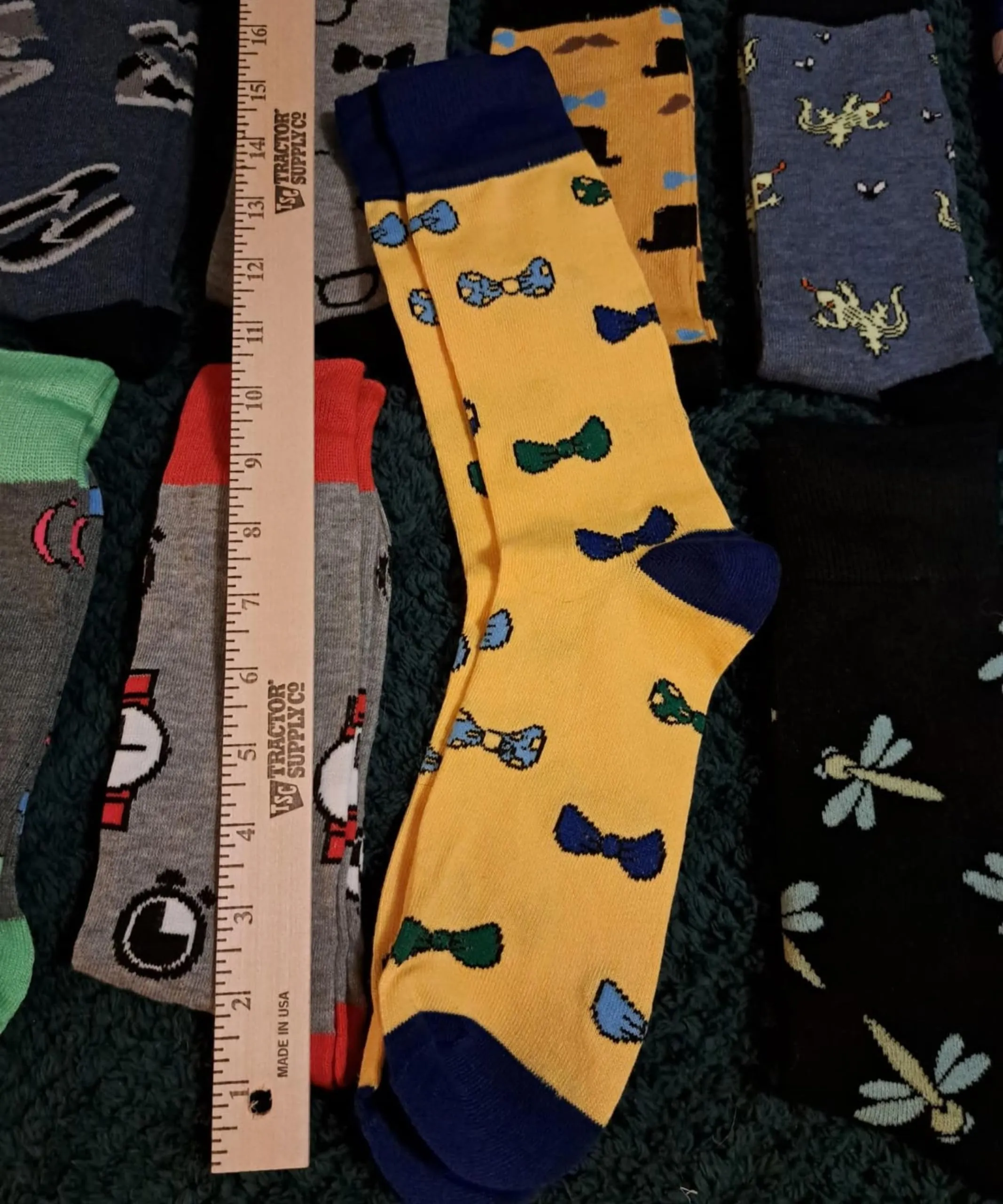 Men's 6-Pack Colorful Novelty Socks with Dots, Stripes, and Floral Designs