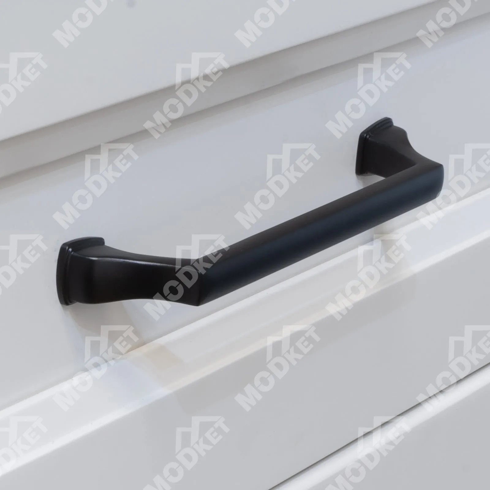 MH1656 Solid Matte Black Cabinet Pulls Handles