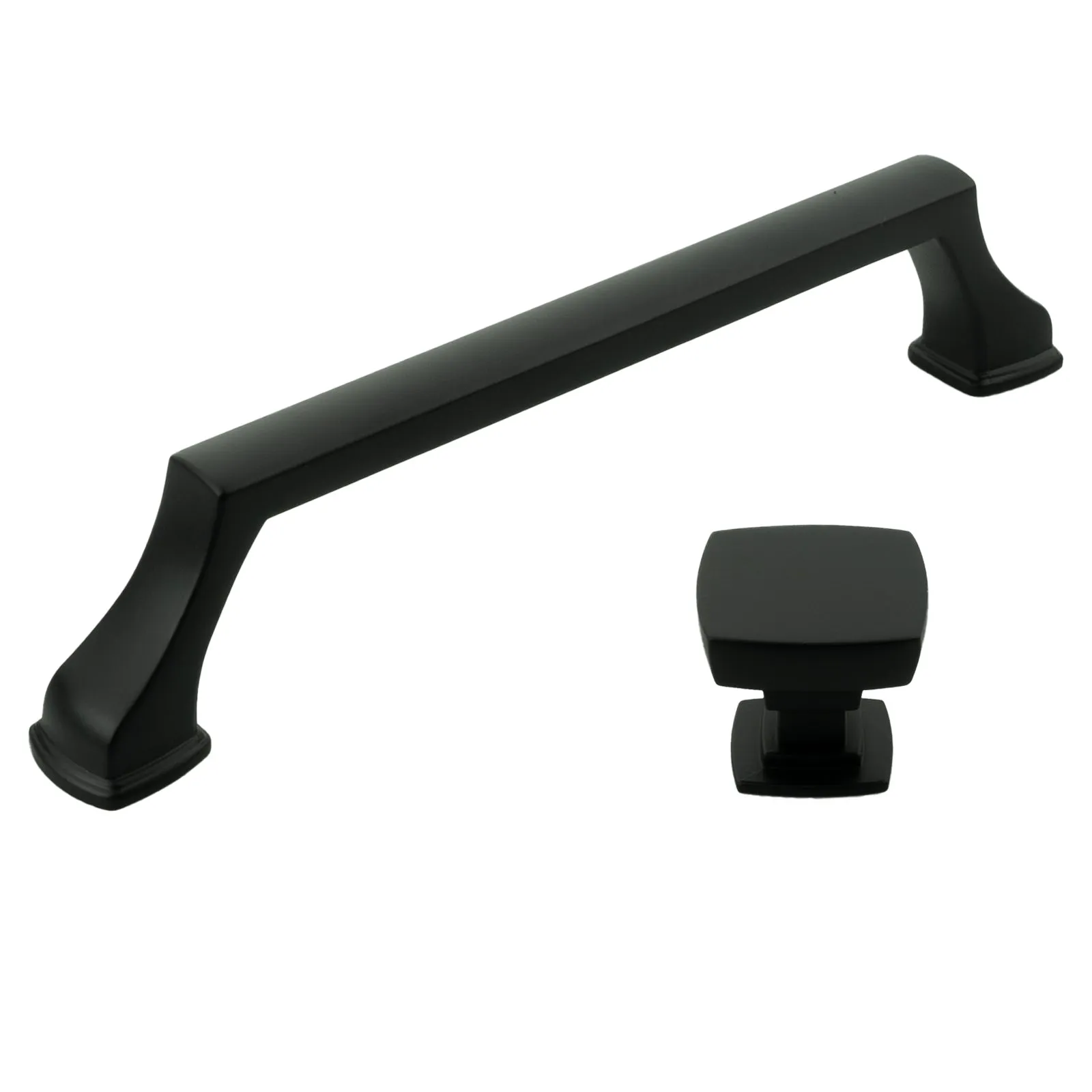 MH1656 Solid Matte Black Cabinet Pulls Handles