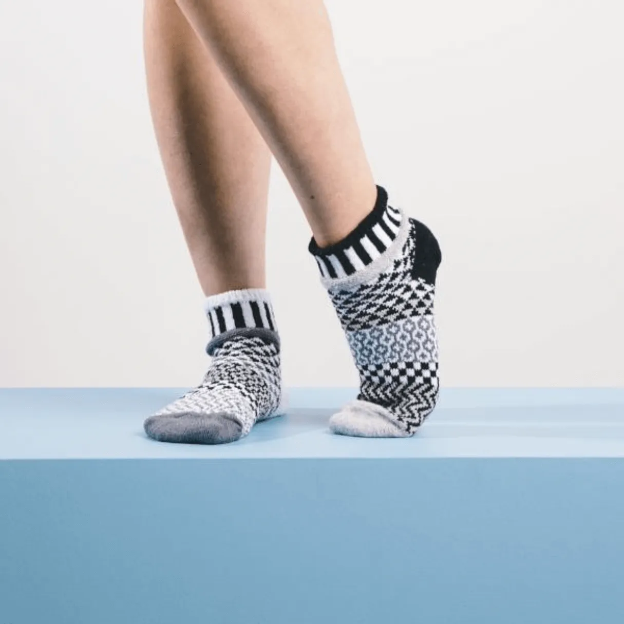 MIDNIGHT Knitted Quarter Socks Solmate Socks