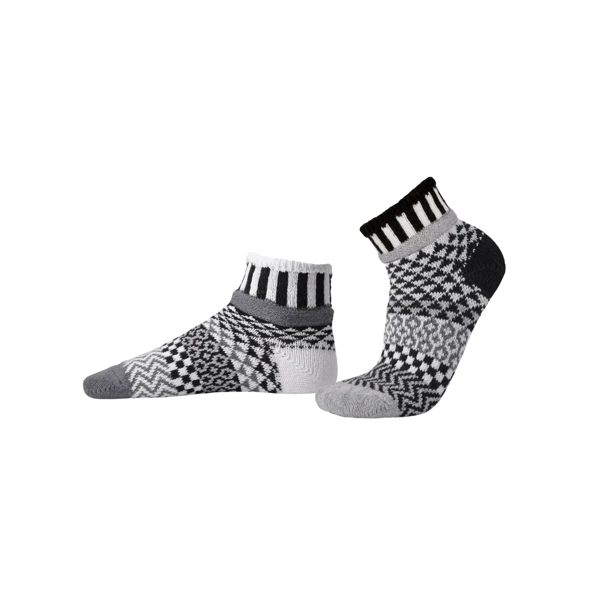 MIDNIGHT Knitted Quarter Socks Solmate Socks