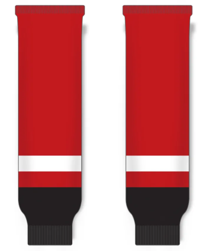 Modelline Owen Sound Attack Red Knit Ice Hockey Socks