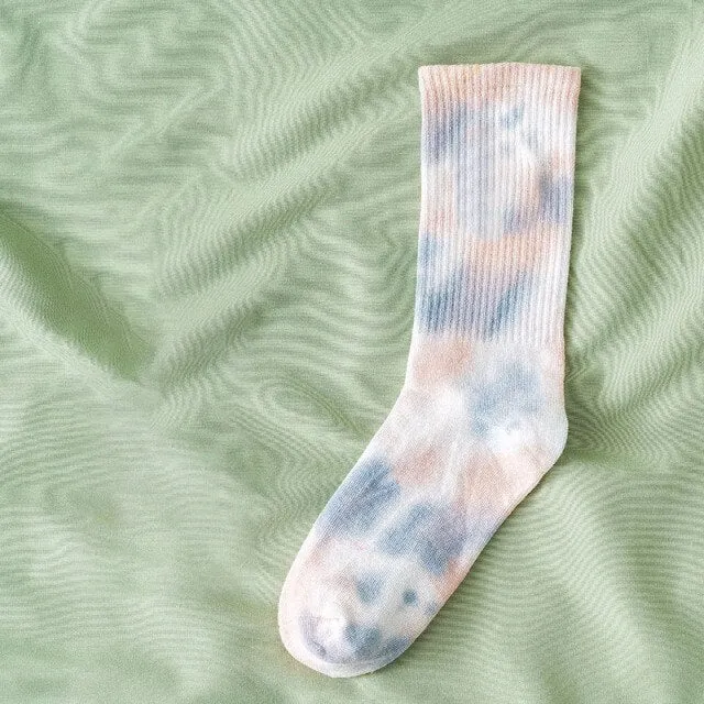 Multicolored Tie-Dye Socks