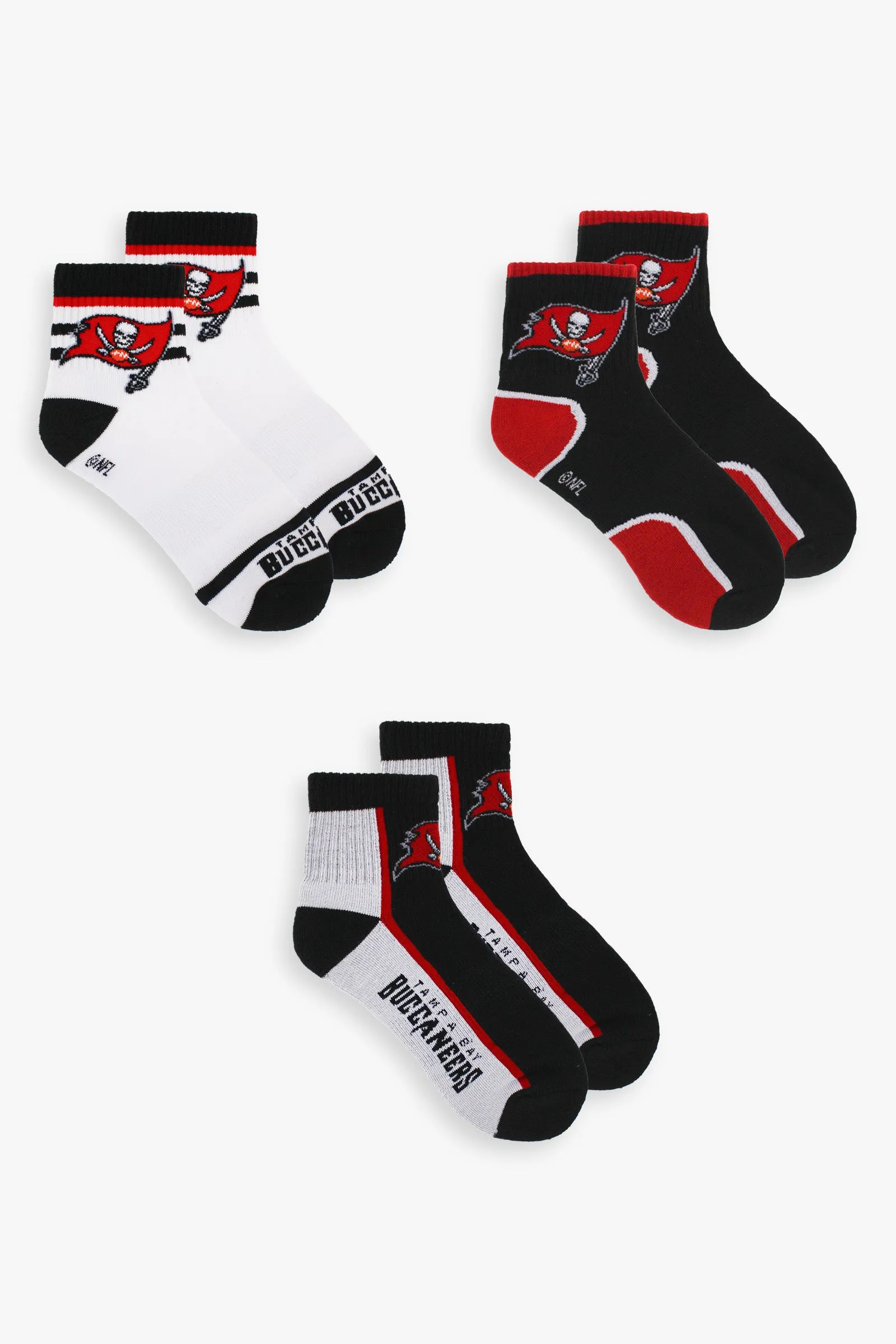 NFL Men's 3-Pack Sport Quarter Fan Socks