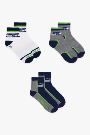 NFL Men's 3-Pack Sport Quarter Fan Socks