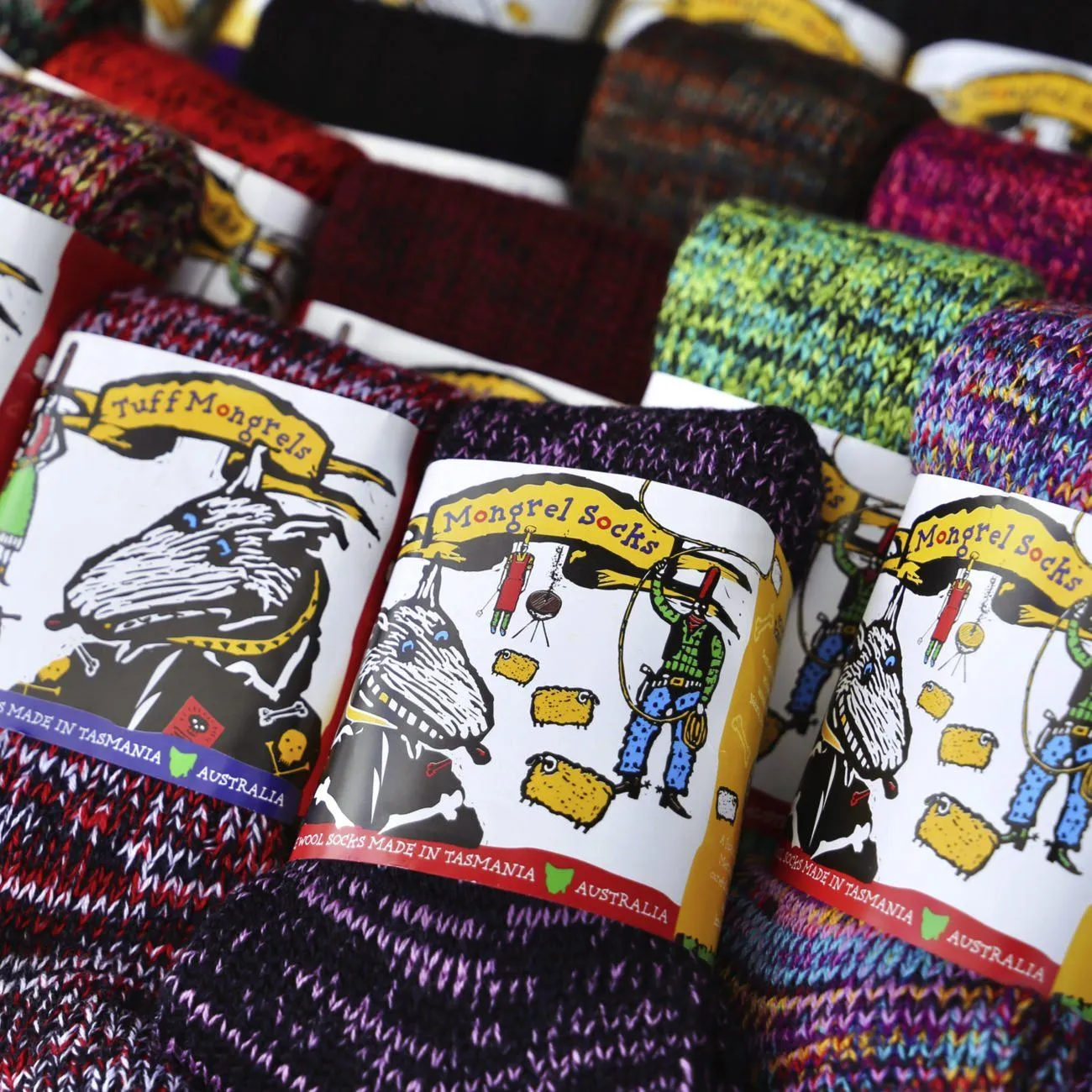 Pure Merino Wool Mongrel Socks Black