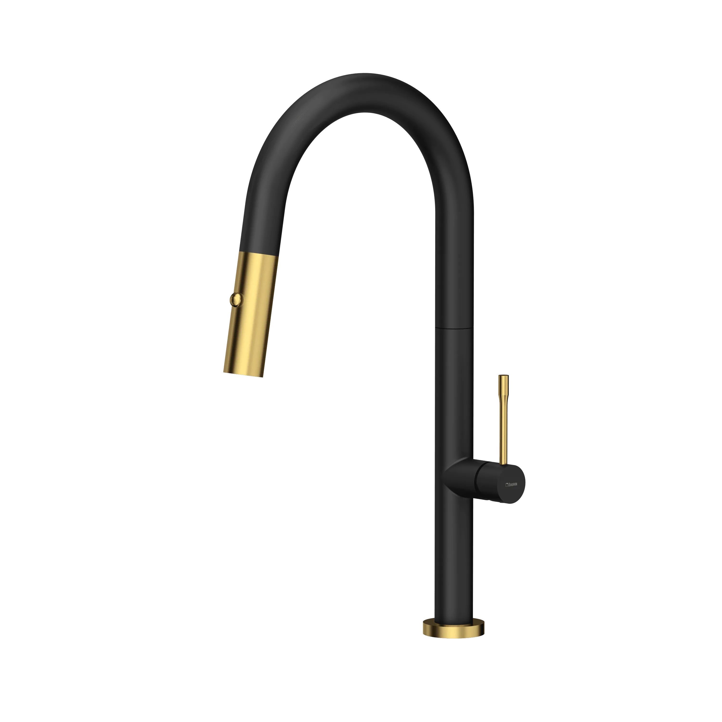 Quadron Felicity kitchen pull-out spray tap, Mix & Match Matte Black/Gold