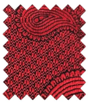 Red Paisley Wedding Swatch