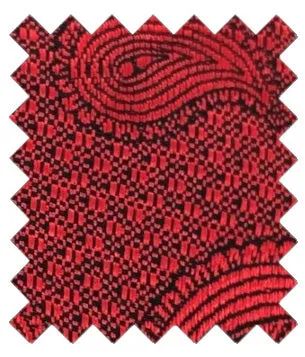 Red Paisley Wedding Swatch