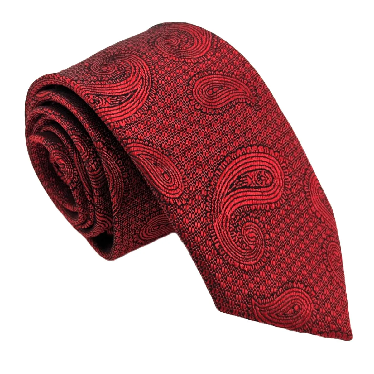Red Paisley Wedding Swatch