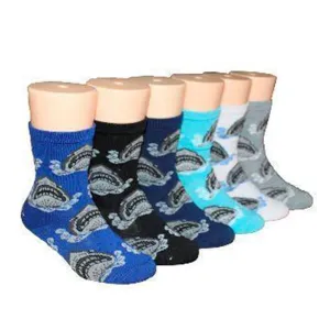 Shark Attack Crew Socks 3 Pack for Children