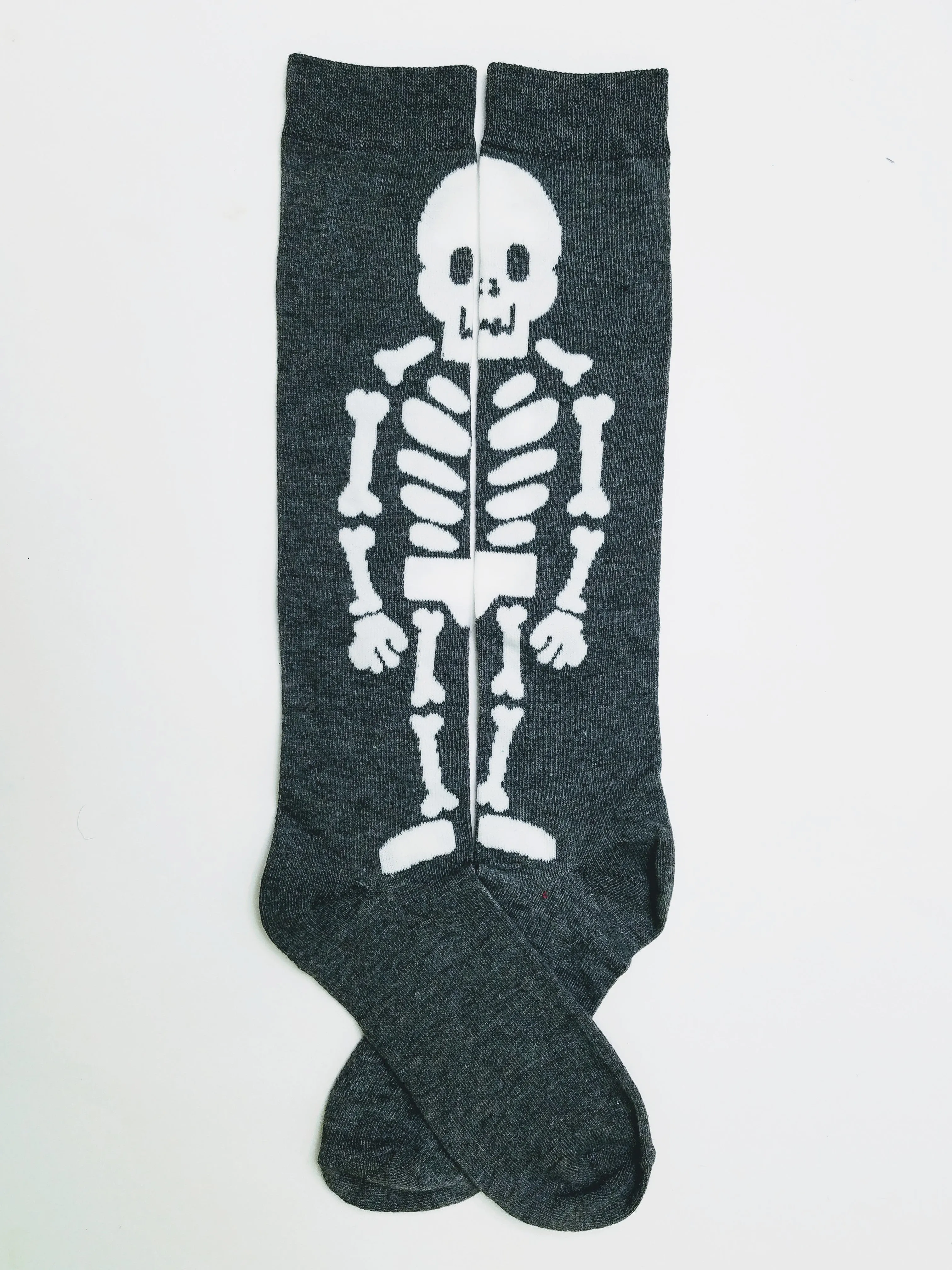 Skeleton Knee High Socks