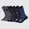 Sleek Flair Dress Crew Socks 6 Pack