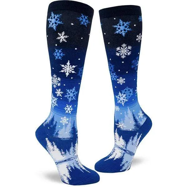 Snowflakes Women's Knee Socks